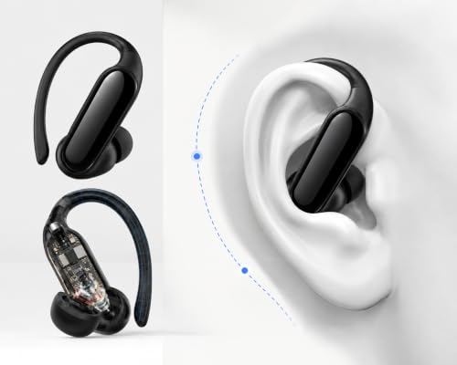 Image of J20 Wireless Bluetooth Earbuds, ENC Noise Cancellation, Ear-Lock Sports Design, 45H Playtime, Bluetooth 5.3, Touch Control, Fast Charging, IPX5 Water Resistant, White