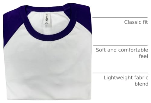 Camiseta Raglan ILTEX con mangas 3/4 para béisbol atlético unisex (paquete de 3) miniatura 4