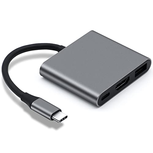 HDMI-Multiport-Adapter USB 3.1 Gen 1 Thumderbolt 3 auf HDMI 4K Videokonverter/USB 3.0, unterstützt iOS 15, Tastaturen, Mäuse, Projektoren Cover