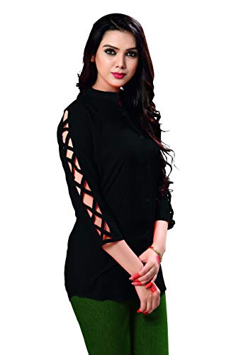 Image of Venisa Women's Regular fit Shirt (104- Black XL)