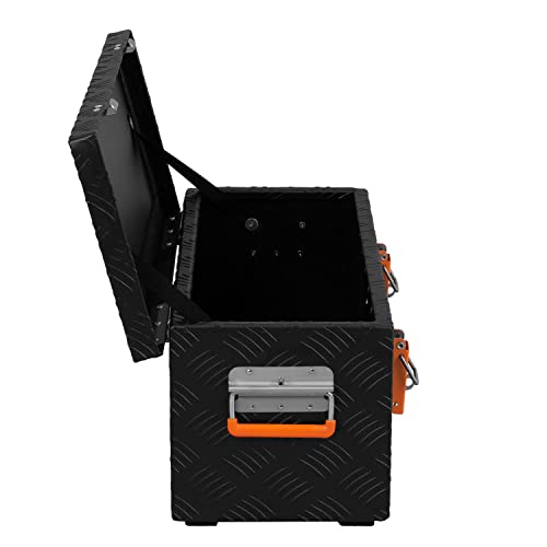 Foto von alubox Strong - Black Edition ABX-R37 Aluminium Transportkiste aus 3mm Riffelblech 37 Liter in schwarz