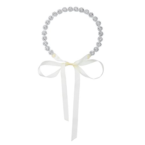 Miallo Bridal Headband Crystal Rhinestones Wedding Hair Accessories Bridal Headpieces (SILVER)