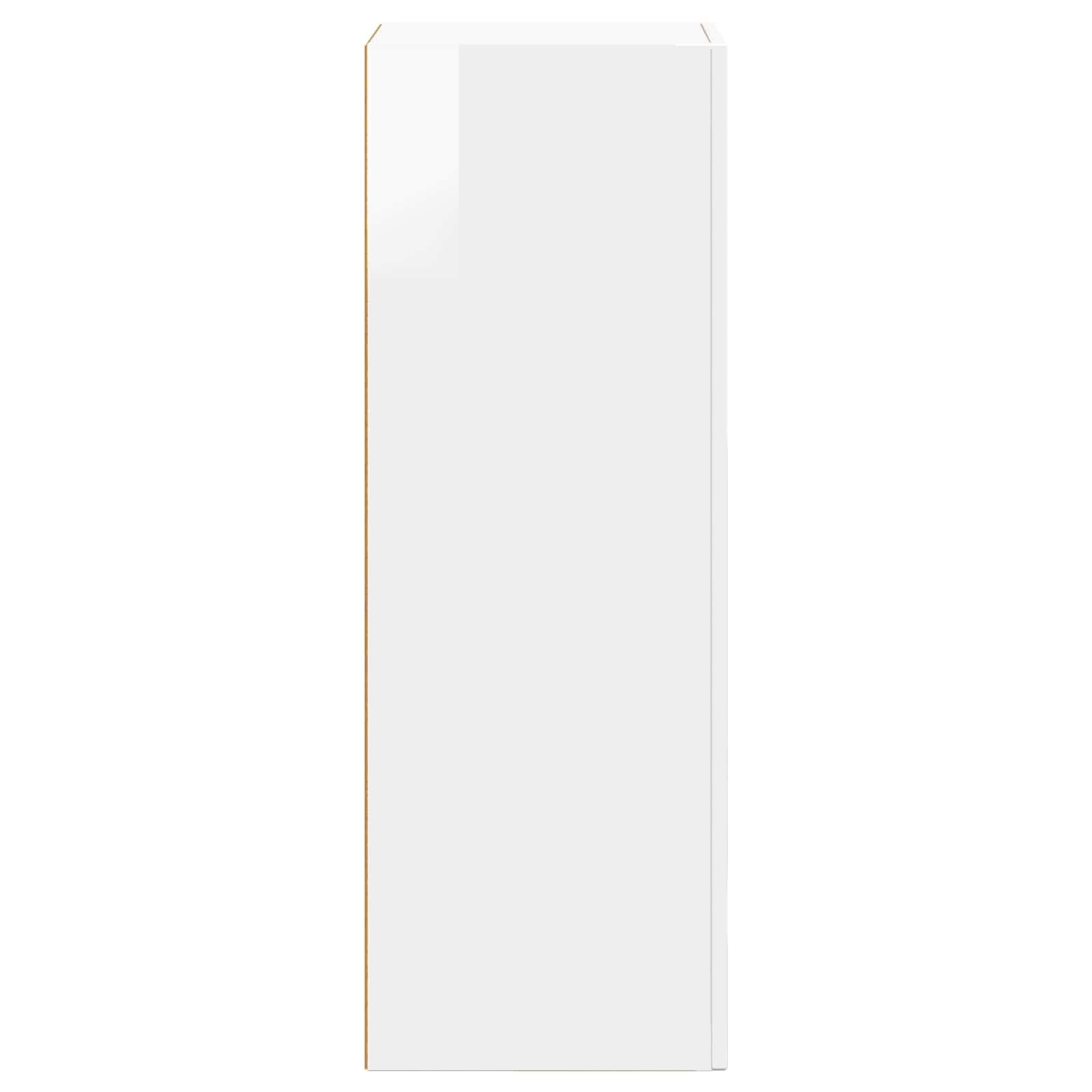 Credenza bianca lucida, 40 x 35 x 100,5 cm, in legno