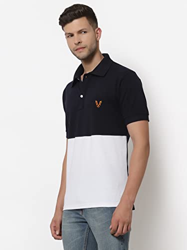 Image of UZARUS Mens Solid Cotton Regular Fit Polo T-Shirt