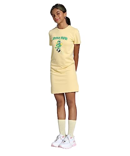 Image of Puma Girl's Cotton Classic Knee-Length Dress