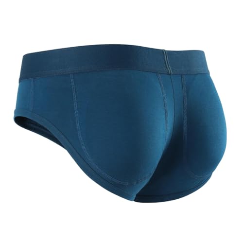 BRODDLE Mens Padded Briefs Removable Pad of Butt Lifter and Enlarge Package Pouch (US, Alpha, Medium, Regular, Regular, Turquoise)