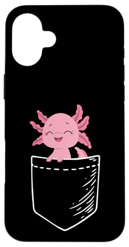 Funny Cartoon Kawaii Kids Girls Boys Pocket Axolotl Lover �X�}�z�P�[�X iPhone 16 Plus �p