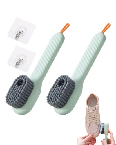 TPZORJX 2 pièces brosses ménagères à poils souples-brosses de nettoyage ménager, adaptées aux vêtements, cuisine, salle de bain, chaussures, carrelage...