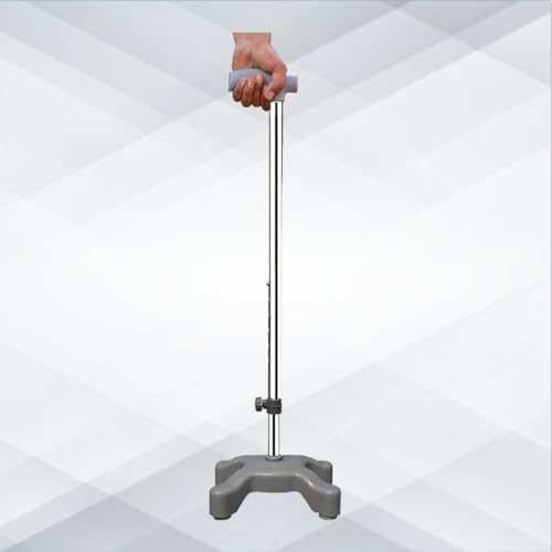 Kossto Surgical Quadripod Chroome Height Adjustable Men/Women/Old People Walking Stick (Grey) (B0CZLM5VXR) Amazon Price History, Amazon Price Tracker
