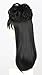 Topcosplay Long Black Wig and Bun with Necklace Halloween Costume Wig for Women or Girls