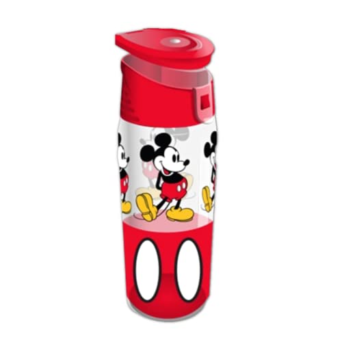 Run Around Mickey Red Water Bottle, 9 Inch
