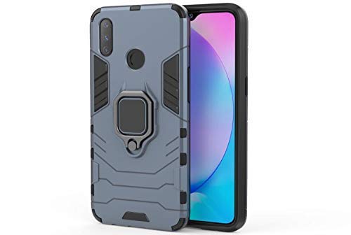 B Kandy D5 Protective Rugged Hybrid Armour Hard Back Cover Kickstand Case for (Blue, realme 3)