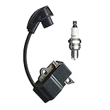 Realman 42374001302 Bobine d'allumage avec bougie d'allumage pour taille-haie Stihl HS81 HS81R HS81RC-E HS81R-Z HS81T HS81TC-E HS81TC-E Z HS81T-Z HS86R HS86R-Z HS86T HS86T-Z
