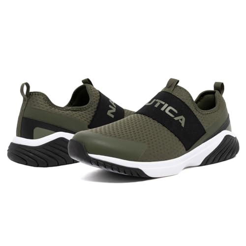 Image of Nautica Men's Slip-On Sneakers - Casual Fashion Shoes for Walking, in Medium & Wide Widths