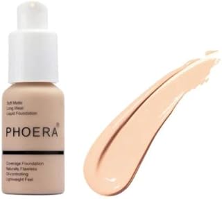EZ BUYS UK PHOERA Foundation Concealer Makeup Full Coverage Matte Brighten Long (104 BUFF BEIGE)