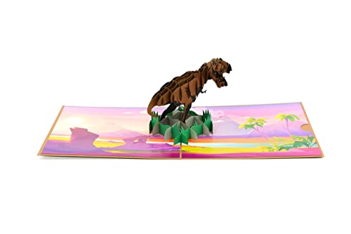 Image of Rykamia Dinosaur Pop Up Card - T-Rex & More, Perfect for Kids' Birthdays & All Occasions