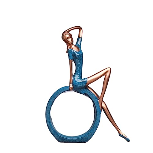 ZXQUEGF Resin Yoga Figure Desk Accessories for Women Home Decor Female Body Statue Table Sculptures Decoration Chocolate Wrapping Foil Home Accessories Decor Desk Topper Girl Office Puppet