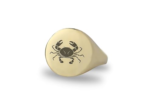 Bijoux mois de naissance et bague gravée Cancer zodiac ajustable