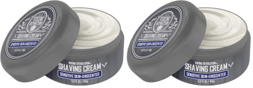 Image of Luxury Shaving Cream for Sensitive Skin- Unscented - Soft, Smooth & Silky Shaving Soap - Rich Lather for the Smoothest Shave - 5.3oz (Pack of 2)