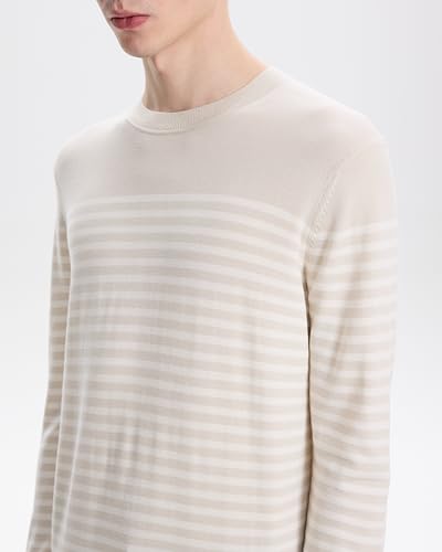 Theory Men's Striped Crew in Regal Merino2