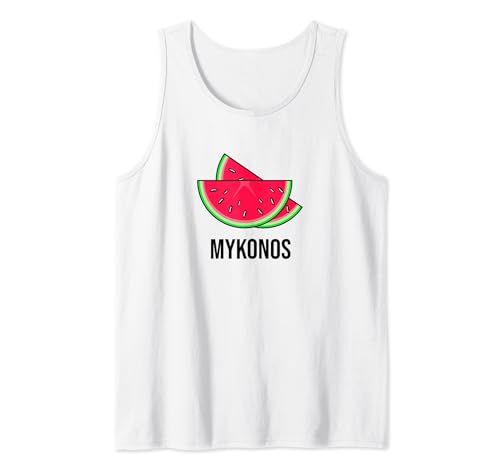Vacaciones divertidas de recuerdo en Mykonos Camiseta sin Mangas