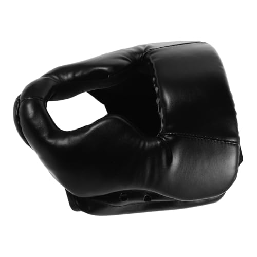 TOYANDONA Casco de Combate Casco Casco Protector de Cara de Casco Equipo de Karate Casco de Boxeo Protector de Cabeza de Combate Equipo de kárate Casco Deportivo Esponja Negro