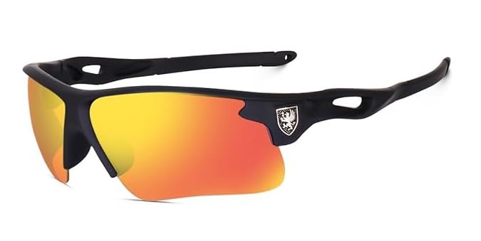 Image of Roshfort Sports Non Polorized Sunglasses UV Protection Sunglass for Men & Women Cycling Running Driving Fishing Multi Shade Glasses ITALIC (Size -Medium)