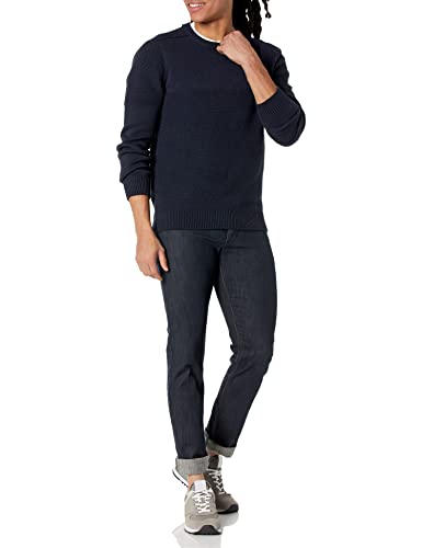 Men's 3D Contrast Stitch Crewneck Sweater4