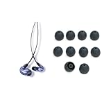 SHURE シュア SE215SPE パープル + 交換用 EASFX1-10M ソフト・フレックス・イヤーパッド(Mサイズ/5ペア) セット 【国内正規品】