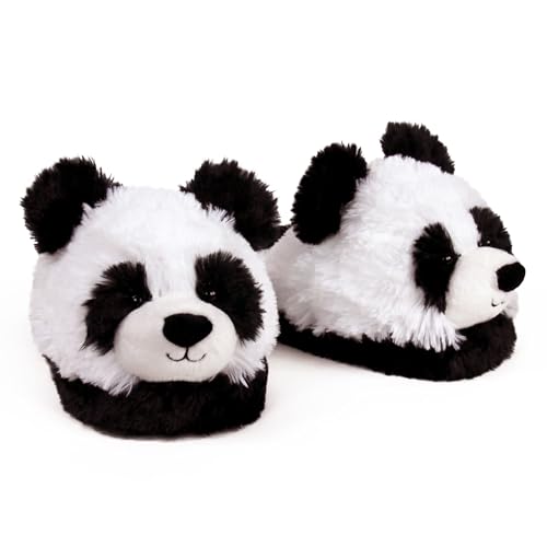 Fuzzy Panda Slippers for Women and Men - Fluffy Plush Panda Bear Slippers for Adults