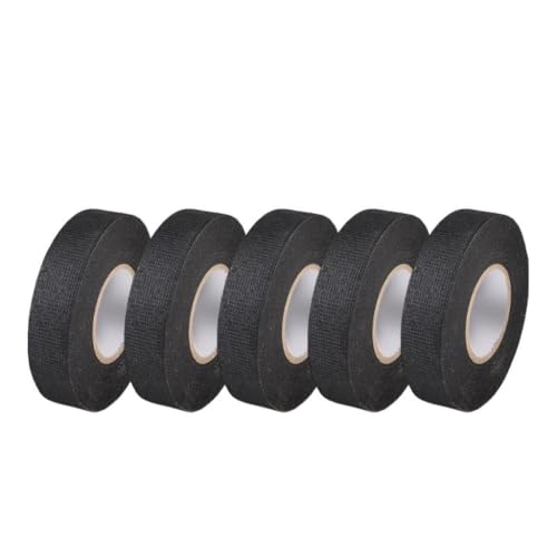 Image of High Temp Harness Tape 3 /4 inch x 50 FT, 5 Rolls - Heat Proof Tape for Automotive Wire, Self-Adhesive Cloth Electrical Insulation Tape