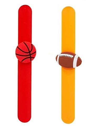 El Regalo 2 PCs Sport Ball Themed Party Football Wristbands for Kids Boys & Girls | Silicon Wrist Slap Bands with Removable Sport Balls Charms for Fun Kids Party Favors (Red & Yellow) (B09177YFQR) Amazon Price History, Amazon Price Tracker