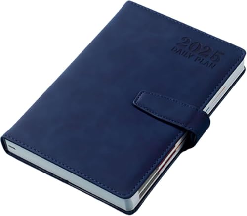 手帳 2025 1月始まり2025年12月まで日手帳 A5 スケジュール帳 システム手帳 日記帳 ビジネス手帳 プランナー防水性と防汚性1日1ペー (青です)