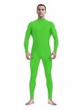 ATHX Men's and Women's Spandex Costume Bodysuit One Piece Skin Suit Jumpsuit Halloween Cosplay Stretchy Body Suit (Lime Green, XX-Large)