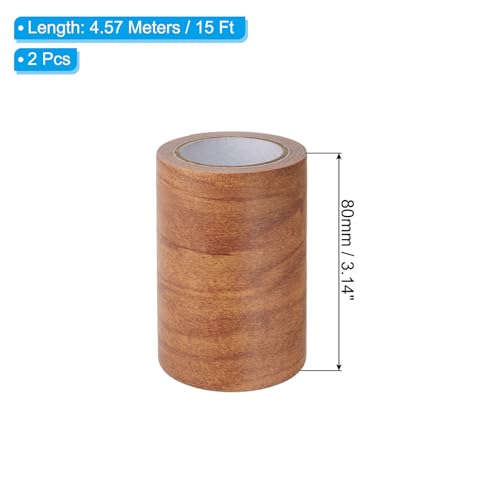 Image of PATIKIL Wood Grain Repair Tape 3 inch x15ft,2 Pcs Self Adhesive Realistic Textured Repair Tape Patch for Floor Door Table Cabinets Desk,Wheat Maple