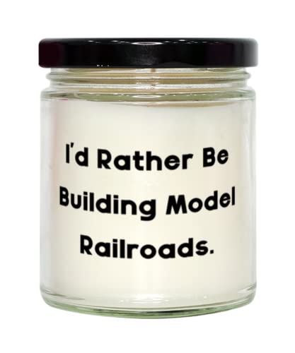 Beautiful Model Railroads Gifts, I'd Rather Be Building Model Railroads, Model Railroads Candle From Friends, Birthday present, Gift ideas, Unique gifts, Personalized gifts, Handmade gifts, DIY gifts