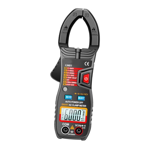 Artibetter Digital Clamp Meter Auto-ranging Current Meter Voltage Tester Resistance Tester for Electrical Repair and Industrial Use Black Battery Not Included