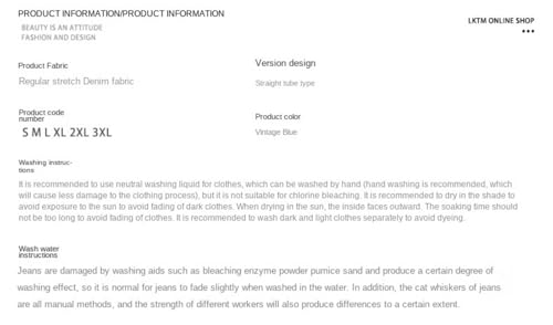 Jeans Pants Trouser Denim Spring and Autumn High Street Elastic Crepe Cat Beard Designer Men's Classic Versatile Long4