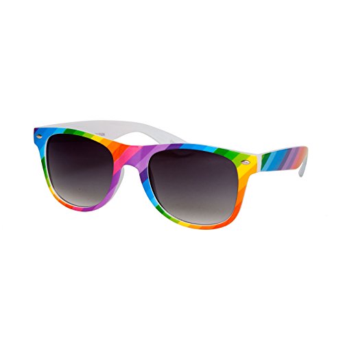 Rainbow Color Rectangle Frame Sunglass2