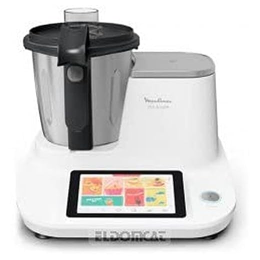 Moulinex HF506111 Click & Cook - Robot de cocina multifunción, 1400 W, 3,6L, 30 a 120 °C, pantalla táctil, 32 funciones, 10 programas automáticos, modo manual, con 600 recetas