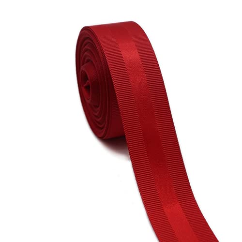 AHUI Ruban de satin à bords gros-grain 25 mm/38 mm, 40 m pour loisirs créatifs, nœuds pour cheveux, emballage cadeau, décoration de fête de mariage