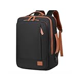 Mochila Grande para Notebook Expansível Executiva de Viagem Mochila Masculina Escolar e de Trabalho, PREMIUM (Preto)