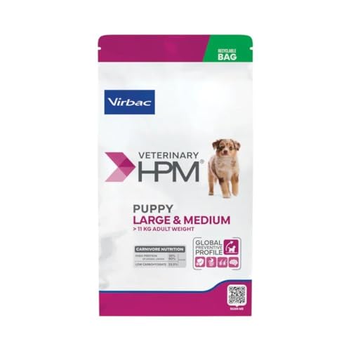 Virbac Veterinary HPM Vet Dog Baby M/L Nourriture pour Chien 12 kg