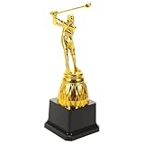 BIUDECO Golfpokal aus Robustem Kunststoff Große Goldene Golftrophäe als Siegerpreis für Golfturniere und Sportveranstaltungen