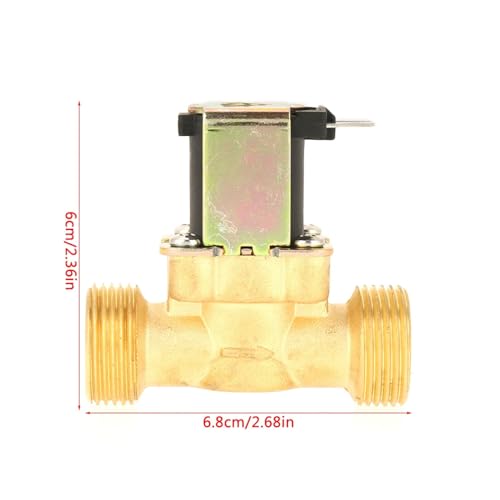 Válvula solenoide normalmente cerrada DC12V de agua con rosca G3/4 3
