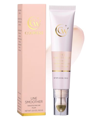Instant Line Smoother Primer for Face, Line Smoother Fine Line Blurring Primer, with Vitamin C Niacinamide Hyaluronic Acid, Lightweight Makeup Gripping Primer for Mature Skin, 15.5g