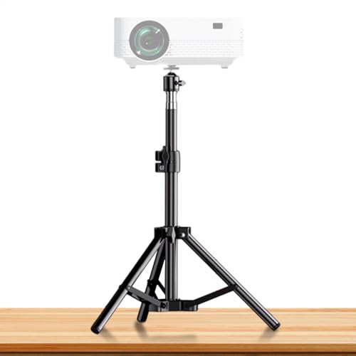 Portable Pan Tilt - Foldable Projector Stand, Tripod Projector Laptop | Adjustable Retractable Stand Bedside Floor Desktop, Use Mount Home Studio Theater Stage Projection Rotatable Stand