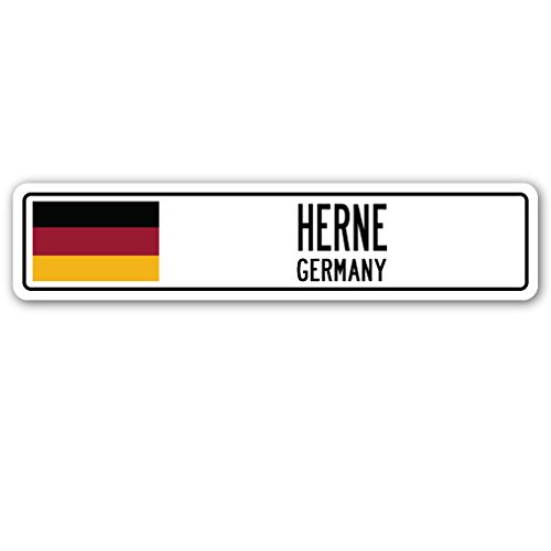 HERNE, Germany Street Sign German Flag City Country Road Wall Gift