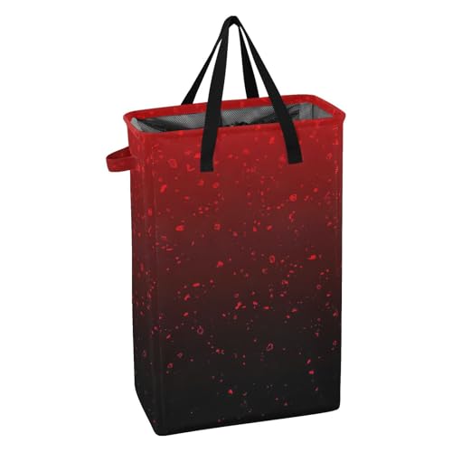 Panier à linge sale de 48 litres avec housse en maille avec cadre robuste rouge dégradé