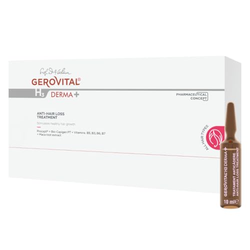 Gerovital H3 Derma+ Ampullen für Haar & Kopfhaut – Pflege bei dünner werdendem Haar mit Procapil, Biocapigen & Maca – Für Frauen & Männer – 12 × 10 ml